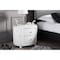 Baxton Studio Davina Hollywood 2-drawer White Faux Leather Upholstered Nightstand 122-6755 - alternate 6